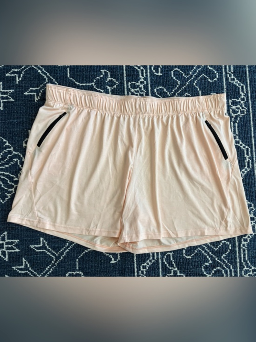 Liberty Pro Peach Athletic Shorts with Black Zip Pockets